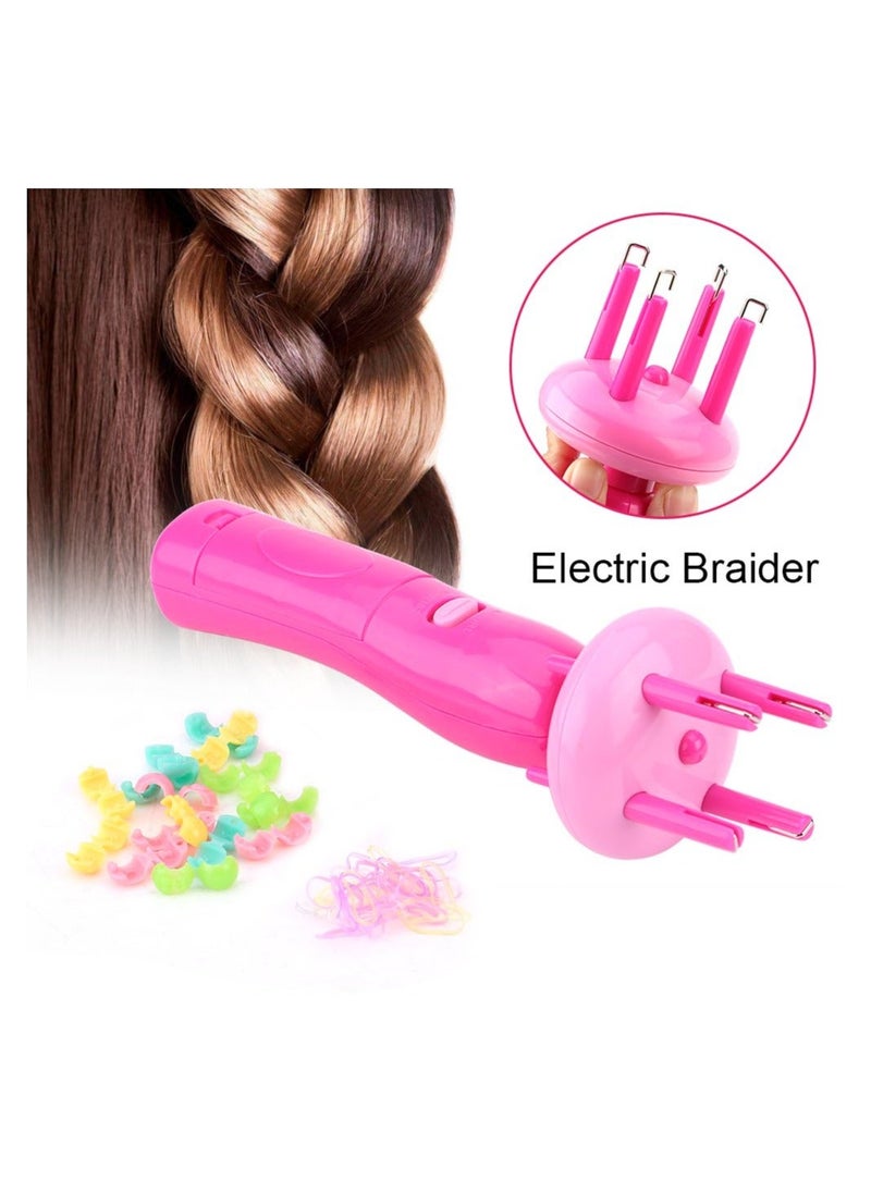 Y&D Automatic Hair Braider, Electric Braid Device, Braiding Tool, Twist Knitted Styling DIY Convenient Tool for Girl's Headdress, Pink  - Image 2