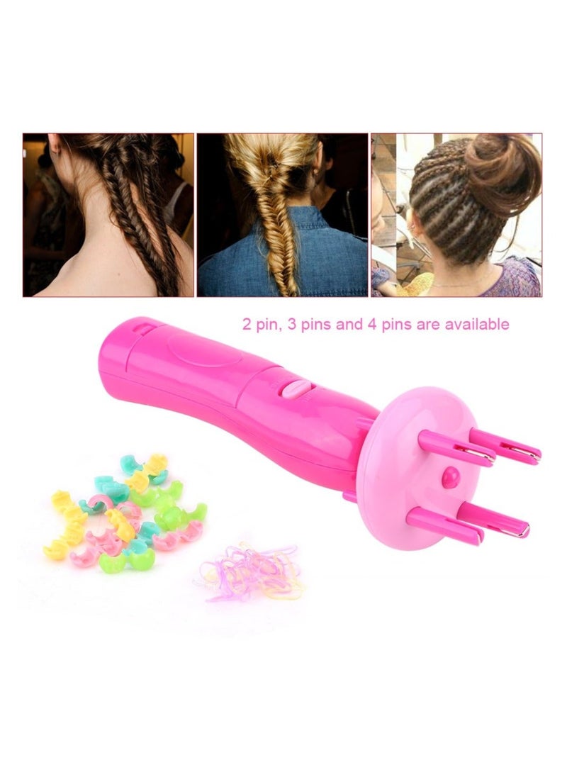 Y&D Automatic Hair Braider, Electric Braid Device, Braiding Tool, Twist Knitted Styling DIY Convenient Tool for Girl's Headdress, Pink  - Image 3