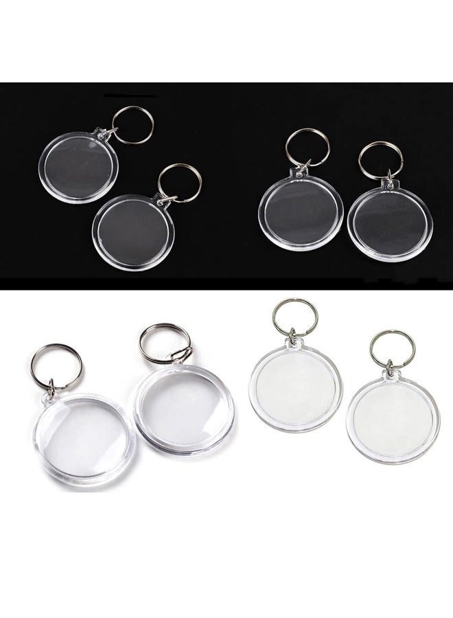 American Baby Company 25PCS Clear Round Acrylic Photo Keychains Round Blank Insert Photo Picture Frame Split Ring Keychain Snap In Round Photo Keychrings Wallet Friendly Key Ring for Women Men 1.4 x 1.4 Inch Inner Diameter  - Image 4