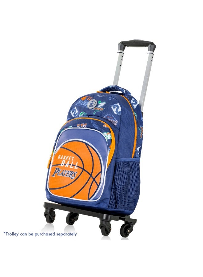 Eazy Kids 18" Set of 3 Backpack w/ Lunch Bag and Pencil Case - Basket Ball