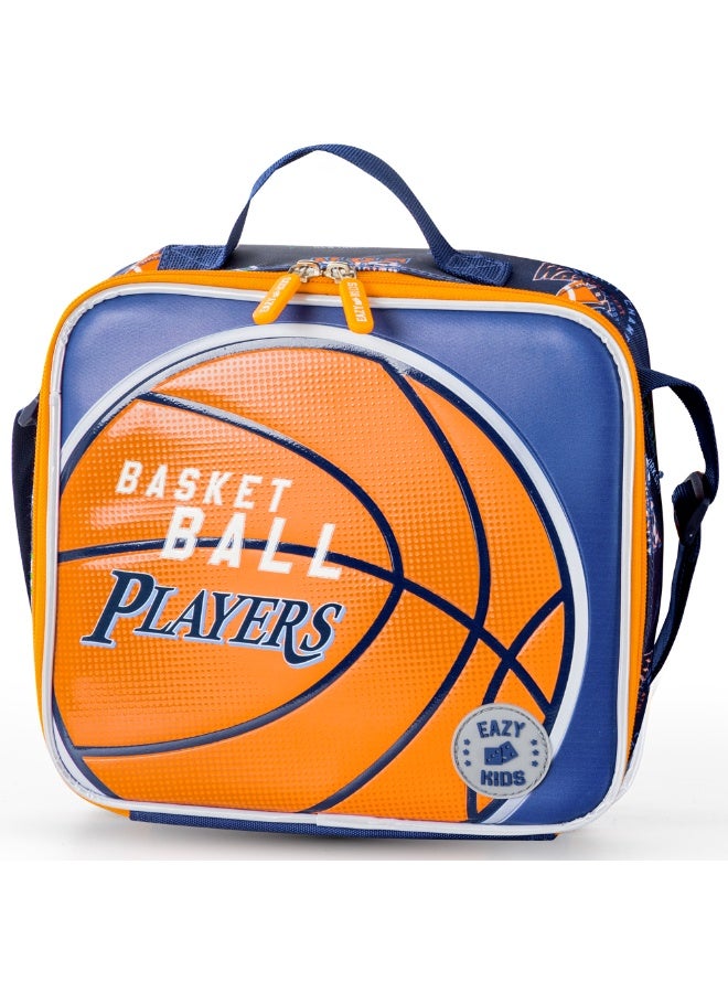 Eazy Kids 18" Set of 3 Backpack w/ Lunch Bag and Pencil Case - Basket Ball
