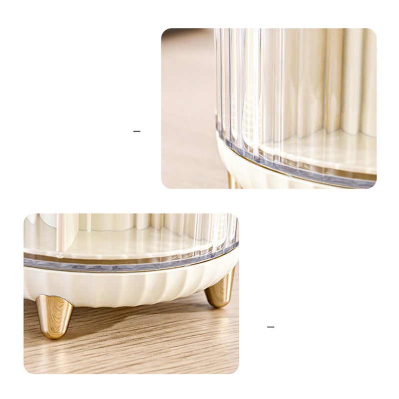 Rotating Pen Holder: 360 Degree Rotation Large Capacity Transparent Multi Compartment - Quick Access Easy Cleanse Pen Organizer for Student Office Home Desk Storage - Image 5