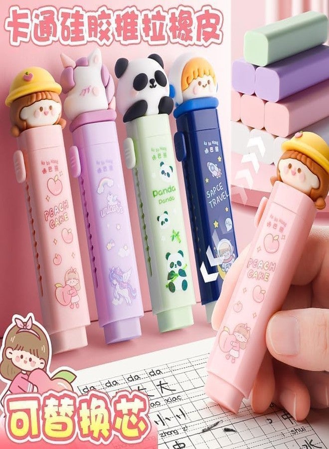 Funspark Pink Yummy Theme Push-Button Pencil Box for Kids with Multi Compartments | Cute Hardtop Stationery Case + Character Push-Pull Eraser | Durable Pencil Pouch for Girls & Students - Image 5
