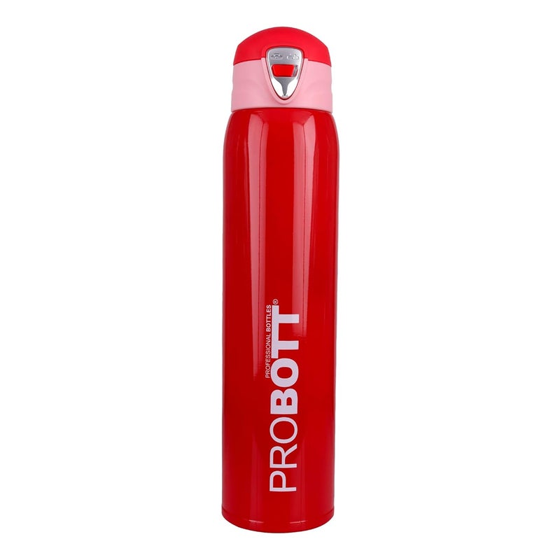 PROBOTT Thermosteel Vacuum Flask Hot & Cold Sports Bottle Each 750ml -Red (Pack of 2) - Image 2