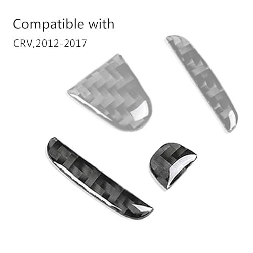 LANZMYAN Compatible with Car Rear Tailgate Emblem Logo Trim Accessories Carbon Fiber Emblem Badge Decal Cover Sticker for Honda CRV 4th Gen 2012-2017,Black - Image 2