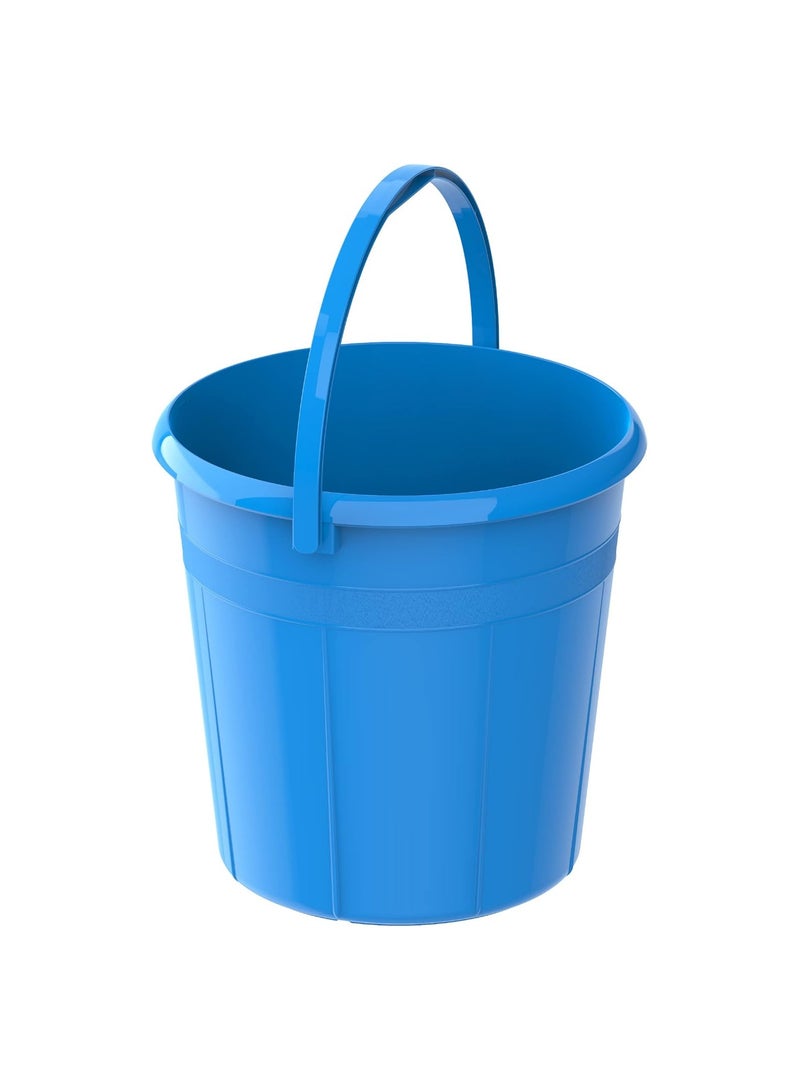 كوزموبلاست دلو بلاستيكي دائري DX سعة 5 لتر بمقبض وبدون غطاء، أزرق - Image 1