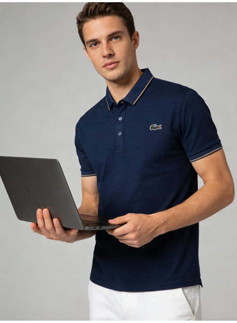 Laco Men's Polo shirt summer business leisure lapel short sleeve T-shirt multicolor optional. - Image 5
