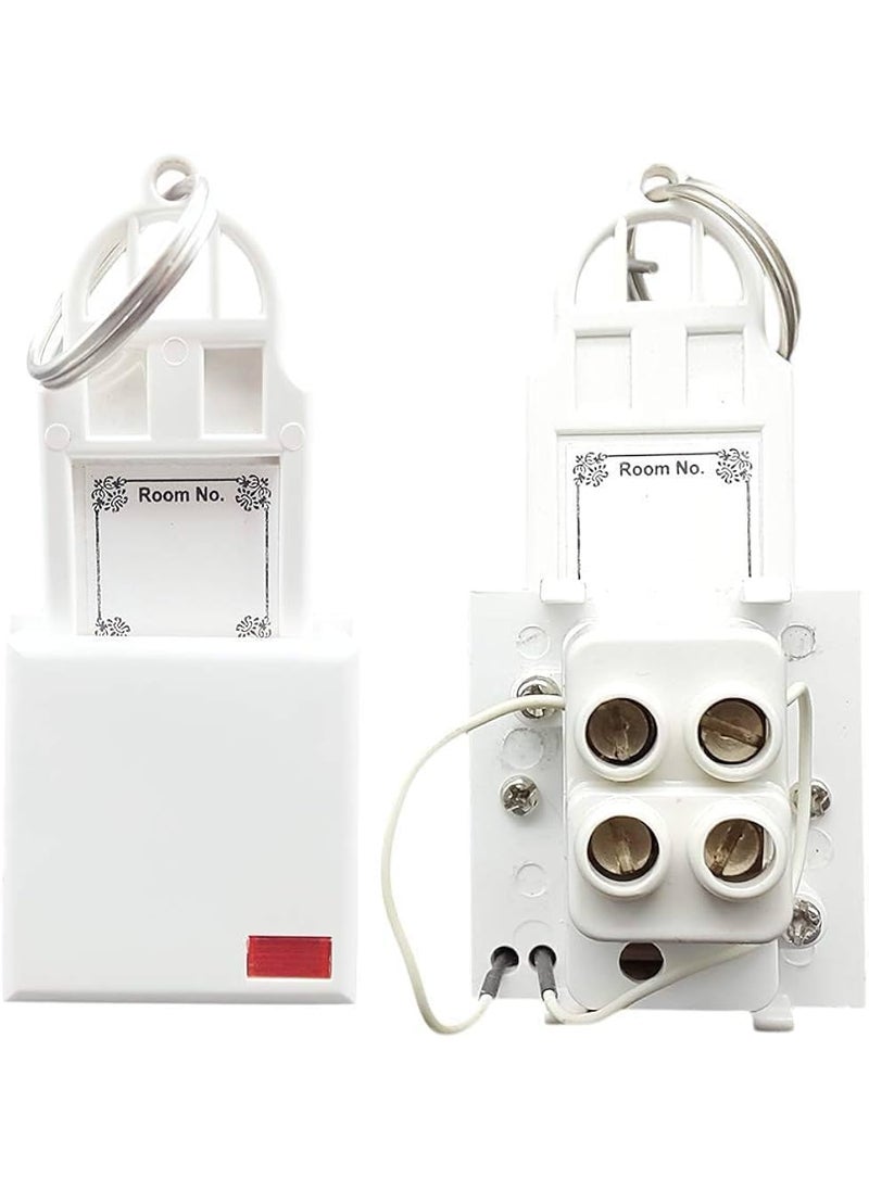 SEER SEER switch Electric Modular Switch with LED and KeyTag 32 Amp DP White Polycarbonate Pack of 1  - Image 3
