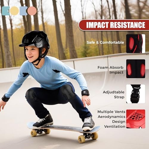 Koko Dragon Kids Skating & Cycling Helmet | Protective Gear for Boys & Girls (Black, X-Small 520 MM) - Image 3