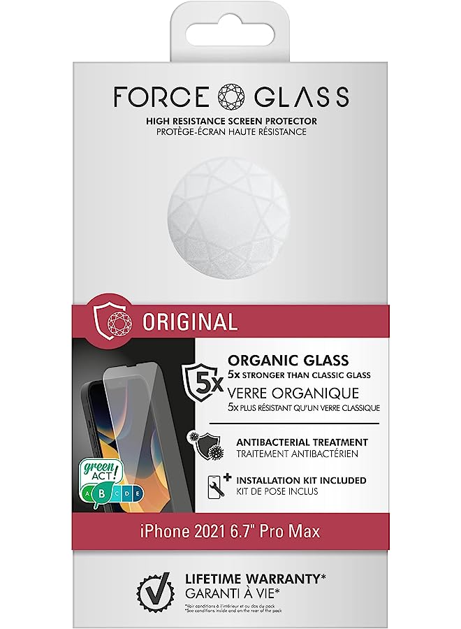 FORCE Glass Iphone 13 Pro Max / 14 Plus Flat Original Screen Protector - Image 1