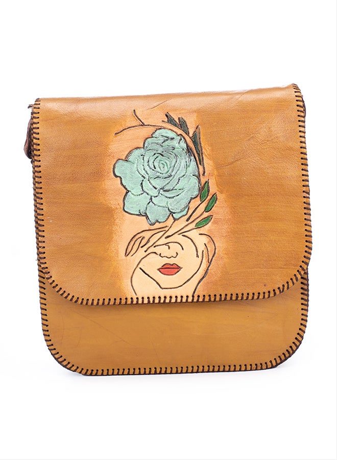 Sheer Fashionable Leather Crossbody Bag - Image 1