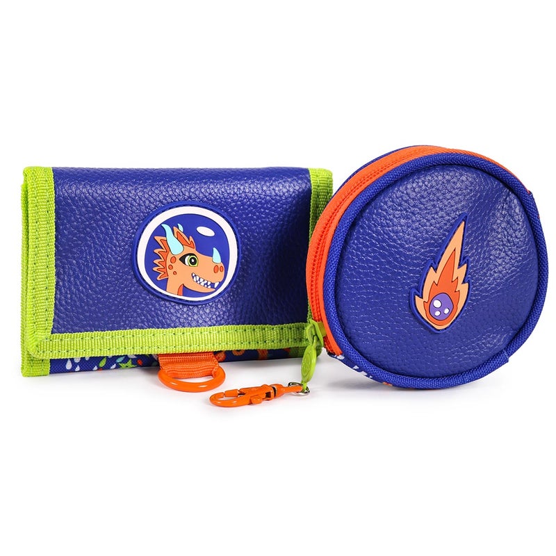 Kids Wallet and Coin Purse Combo, Ponix Character, Zippered Pockets, Round Coin Pouch, ID and Card Slots, Ideal for Storing Coins, Bank Notes or Small Personal Items - Image 1
