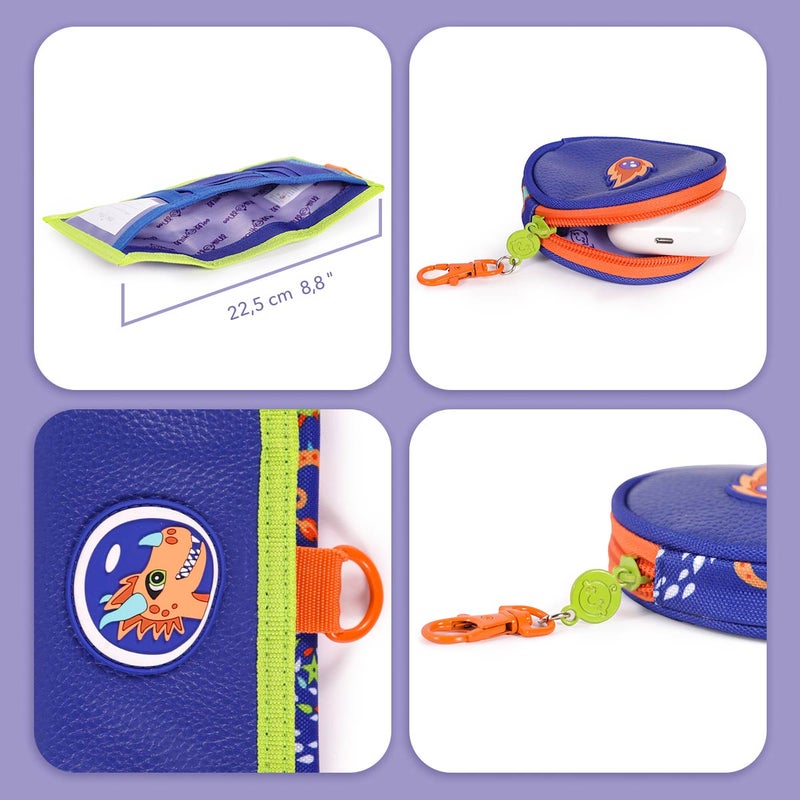 Kids Wallet and Coin Purse Combo, Ponix Character, Zippered Pockets, Round Coin Pouch, ID and Card Slots, Ideal for Storing Coins, Bank Notes or Small Personal Items - Image 2