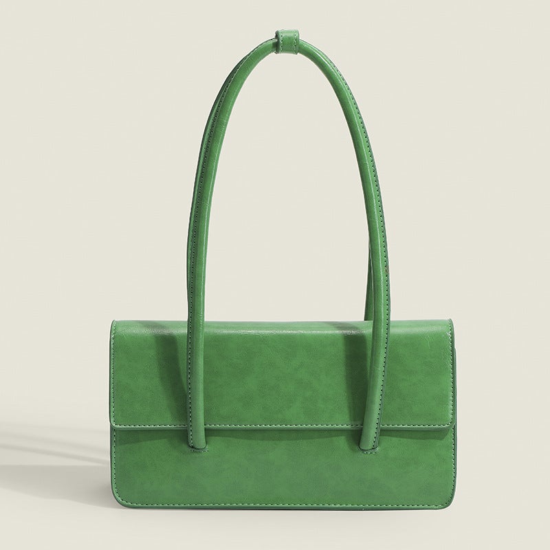 Women'S Bag All-Match Simple Solid Color Portable Baguette Bag Fashionable Small Square Bag Underarm Shoulder Bag All-Match - Image 3