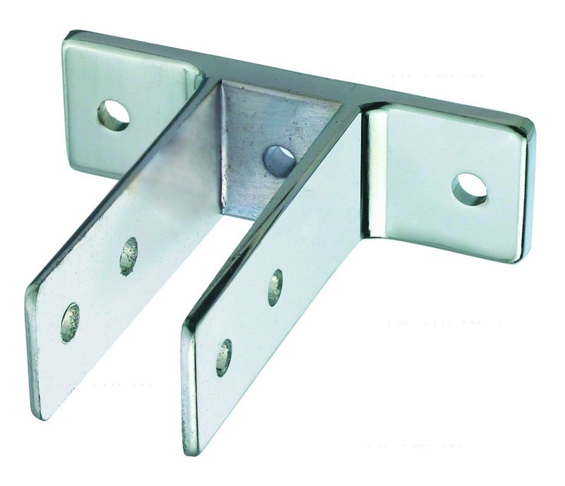 Harris Hardware TP1286 Two Ear Die Cast Zamac Urinal Screen Bracket for 1 Panels Chrome Plated
