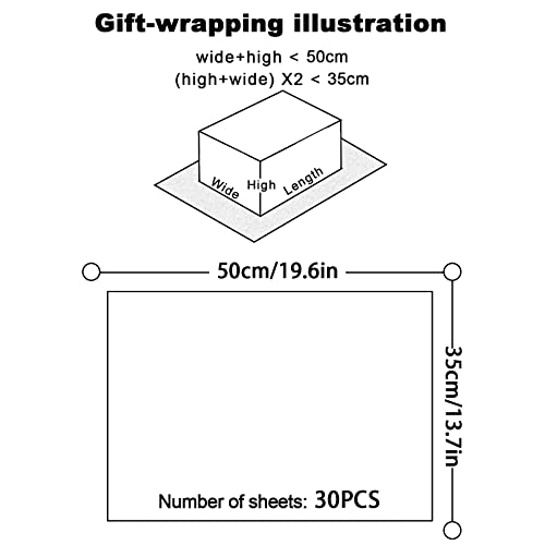 KINBOM 30pcs 35 x 50cm/ 13.8 x 19.7 inch Butterfly Tissue Paper, Rose Gold Wrapping Paper Sheets Metallic Packing for DIY Crafts Baby Showers Birthday Wedding Gift Bags - Image 2