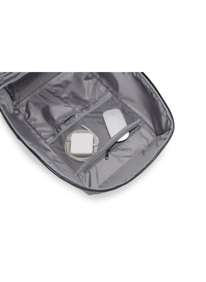 كينغسونز حقيبة لابتوب Kingsons مقاس 15.6 بوصة 🎒 لون رمادي داكن – مقاومة للماء 💧، حجرة رئيسية 🧩، جيب مبطن للابتوب 💻، جيب للـ iPad 📱، 5 جيوب إضافية للإكسسوارات 🔌، تصميم عملي مريح، مع حزام حقيبة السفر الخلفي 🧳 مثالية للطلاب، العمل والسفر ✈️ - Image 5