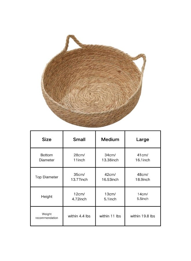 XiuWoo Natural Rattan Round Cat Bed with Washable Cushion - Handwoven Pet House for Cats/Small Dogs, Durable Scratching Board Design, Removable & Washable - Image 2