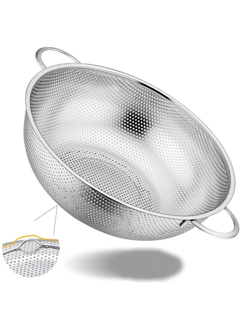 متعددة الأغراض الفولاذ المقاوم للصدأ كولاندر مصفاة الصرف مع مقبض للمطبخ / تصريف المعكرونة / شطف الخضروات الفواكه - Image 1