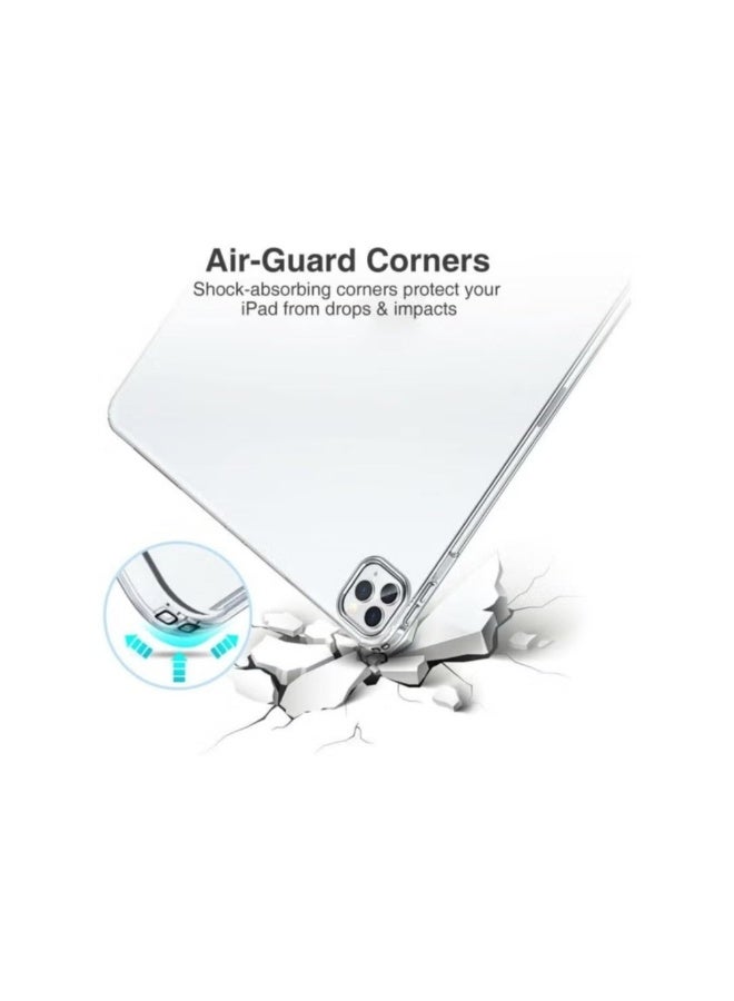 غطاء حماية شفاف من مادة TPU لجهاز iPad Pro مقاس 11 بوصة موديلات 2021، 2020، 2018، غطاء خلفي شفاف. - Image 2