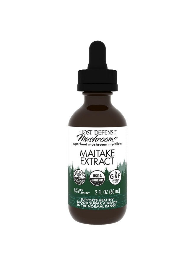 Host Defense Maitake Extract - Immune & Cellular Health Support - Herbal Supplement with Maitake Mushroom & Mushroom Mycelium - Liquid Supplement - 2 fl oz (60 Servings)* - Image 1