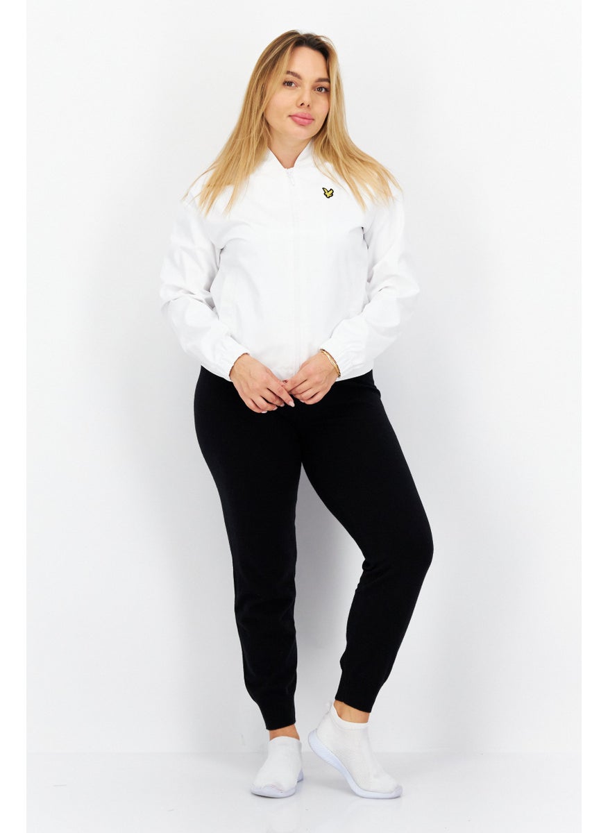 Lyle & Scott - Women Brand Logo Jacket Shirt, White - Image 1