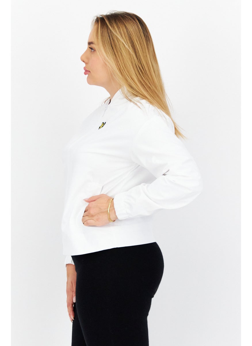 Lyle & Scott - Women Brand Logo Jacket Shirt, White - Image 1