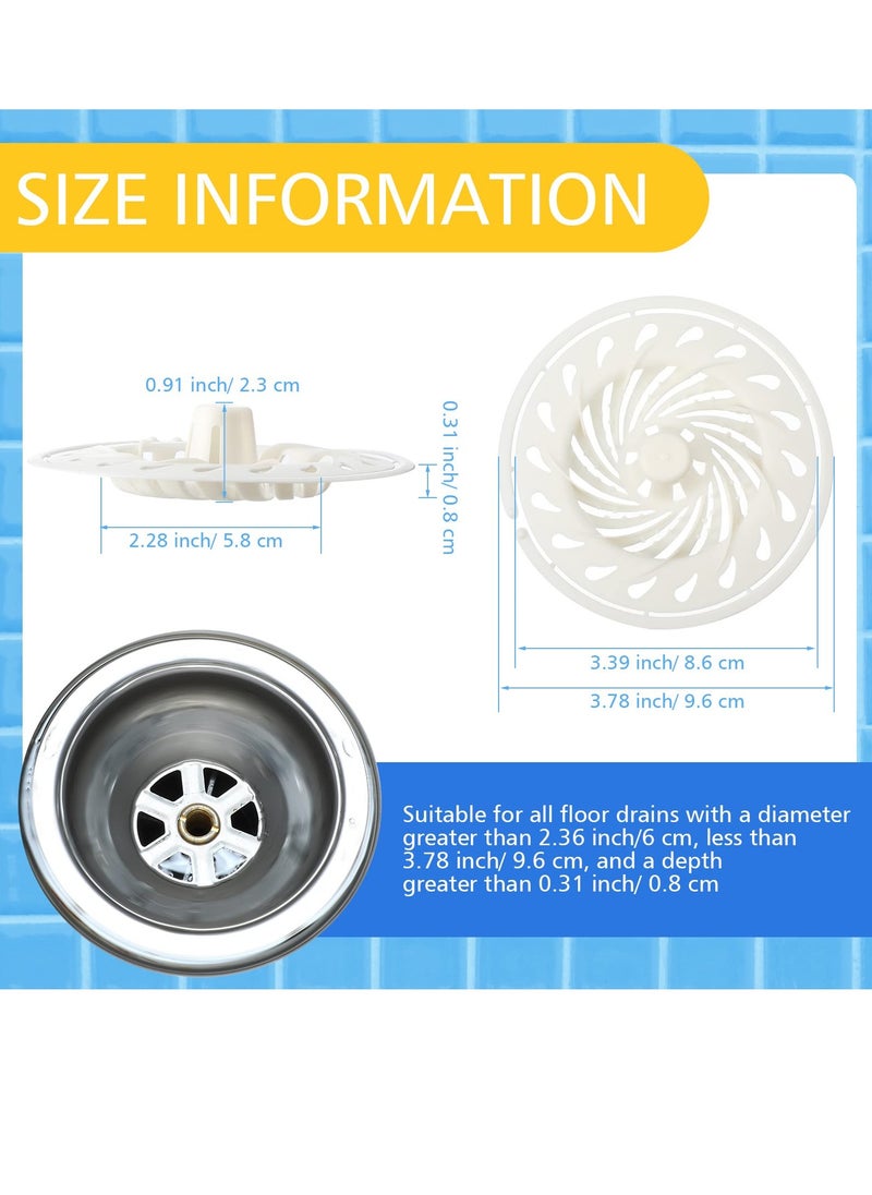 SYOSI - 50 Pack Disposable Drain Hair Catcher Bathtub Drain Cover, Plastic Hair Trap Bathroom Accessories, Shower Drain Strainer Trap Suit for Bathroom Bathtub Kitchen Floor Tub Drain White - Image 1