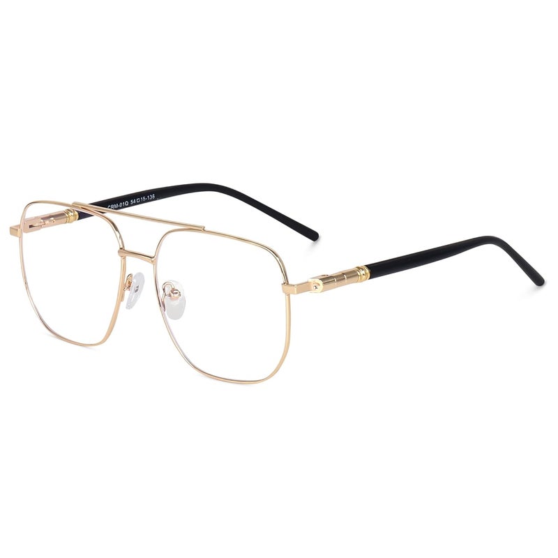 Dervin Blue Light Blocking Blue Cut Zero Power anti-glare Retro Square Eyeglasses frame for Eye Protection from UV by Computer/Tablet/Mobile/Laptop - Image 1