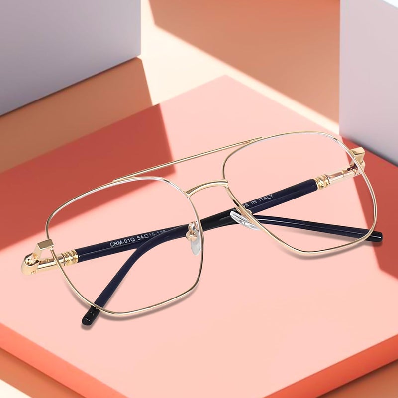 Dervin Blue Light Blocking Blue Cut Zero Power anti-glare Retro Square Eyeglasses frame for Eye Protection from UV by Computer/Tablet/Mobile/Laptop - Image 5