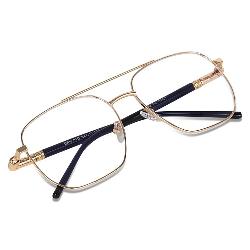 Dervin Blue Light Blocking Blue Cut Zero Power anti-glare Retro Square Eyeglasses frame for Eye Protection from UV by Computer/Tablet/Mobile/Laptop - Image 3