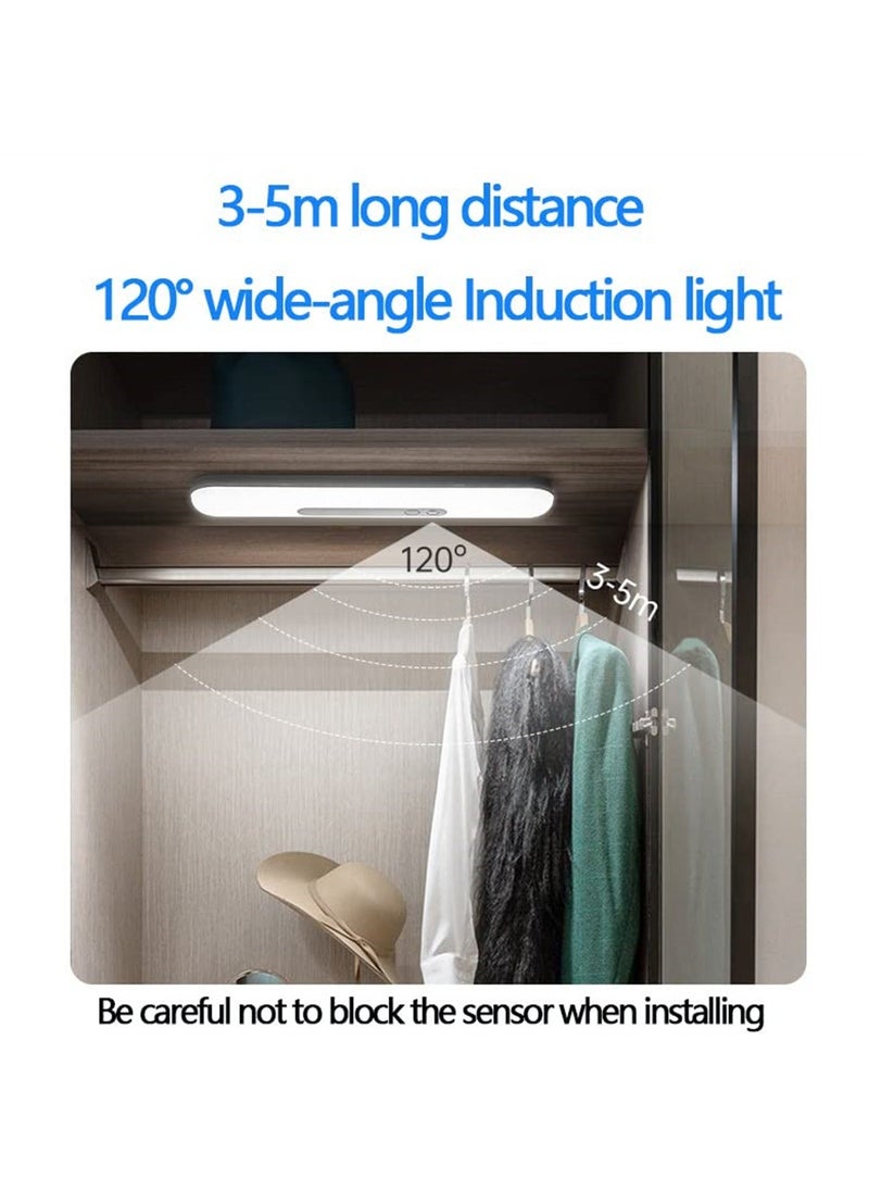 Y&D 30CM Motion Sensor Closet Light - 59 LED Lights, 2 Working Modes, Brightness Adjustable, 2200mAh Rechargeable Wardrobe Cupboard for Bedroom, Kitchen, Hallway White  - Image 3