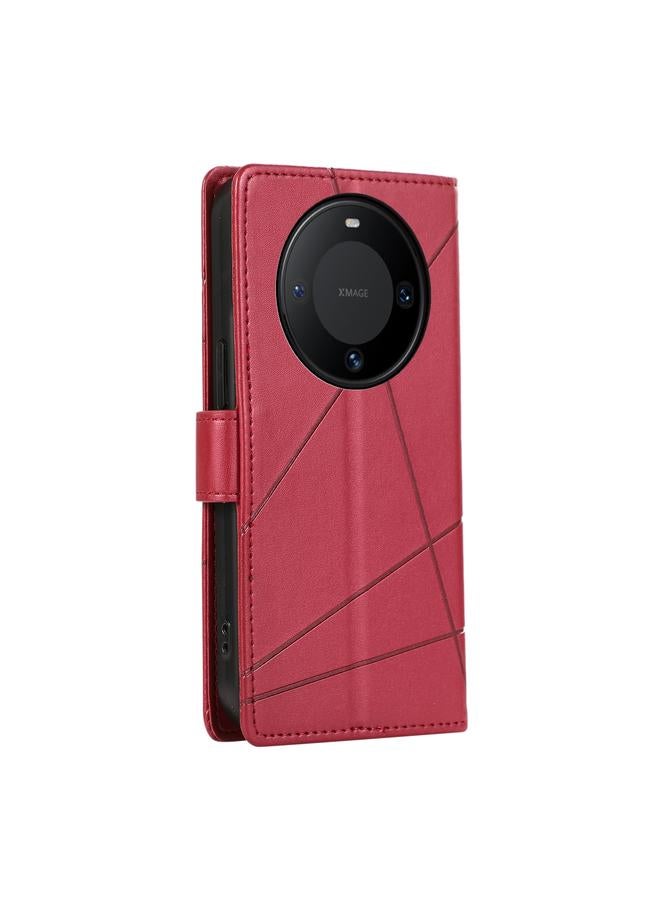 إيروريكس جراب لهاتف Huawei Mate 60 مصنوع من جلد البولي يوريثان الأصلي ومزخرف بخطوط منقوش - Image 3