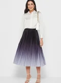 ELLA Ombre Pleat Detail Skirt