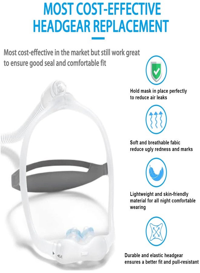 KeCool CPAP Headgear for DreamWear Nasal Mask, Adjustable Cpap Dreamwear headgear, Comfortable DW Replacement Strap for Respironics DreamWear Nasal or Gel Mask, N30i Mask - Standard Size (Headgear Only) - Image 3