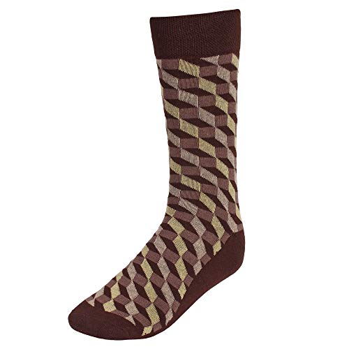 Creature Men's Cotton Calf Length Check Print Formal Socks Combo of 3||(SCS-13.3)|| - Image 2