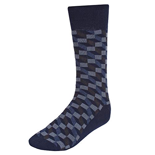 Creature Men's Cotton Calf Length Check Print Formal Socks Combo of 3||(SCS-13.3)|| - Image 4