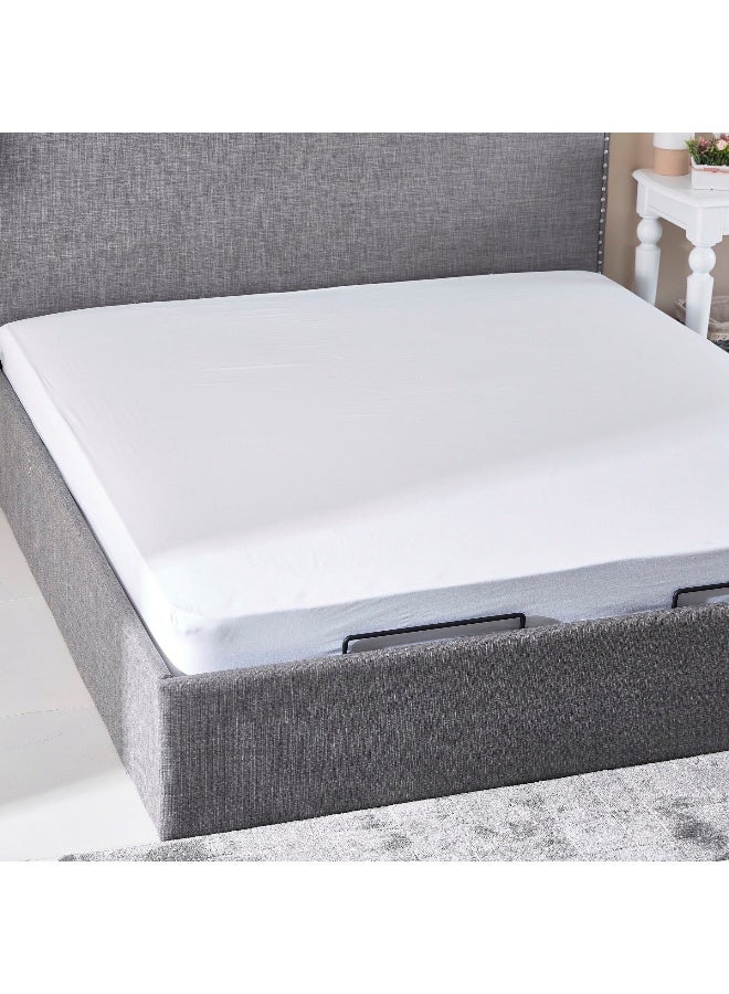 Home Box Ballina Solid Cotton King Fitted Sheet 200 x 33 x 180 cm - Image 1