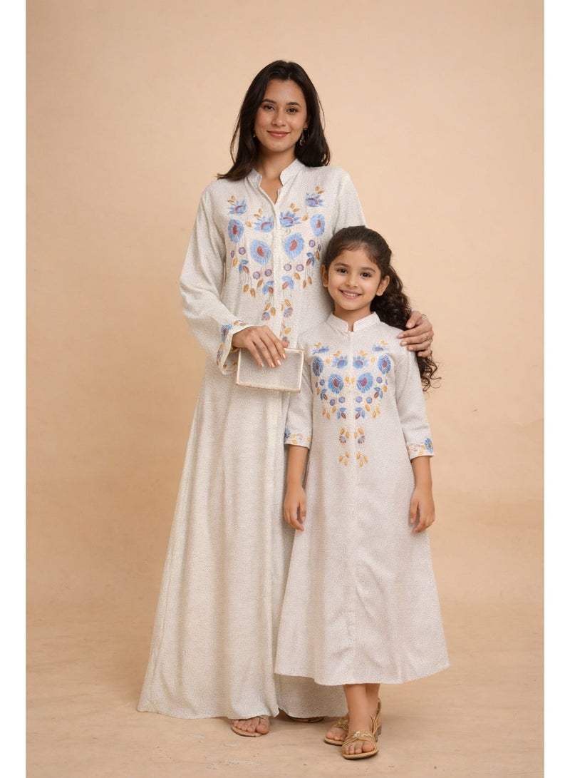 HANA & SARA Unique Long Girls Trendy Printed Arabic Jalabiya - Image 5