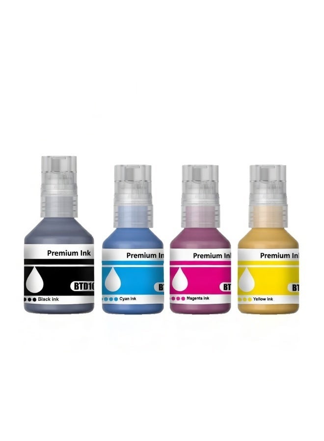 NexNova® 4-Pack BTD100 refill ink Comptible with Brother T Series DCP-T230 T238 T430W T435W DT436W T439W T530DW T536DW T730DW DCP-T735DW T830DW DCP-T835DW MFC-T930DW (4, Black Cyan Magenta Yellow) - Image 1