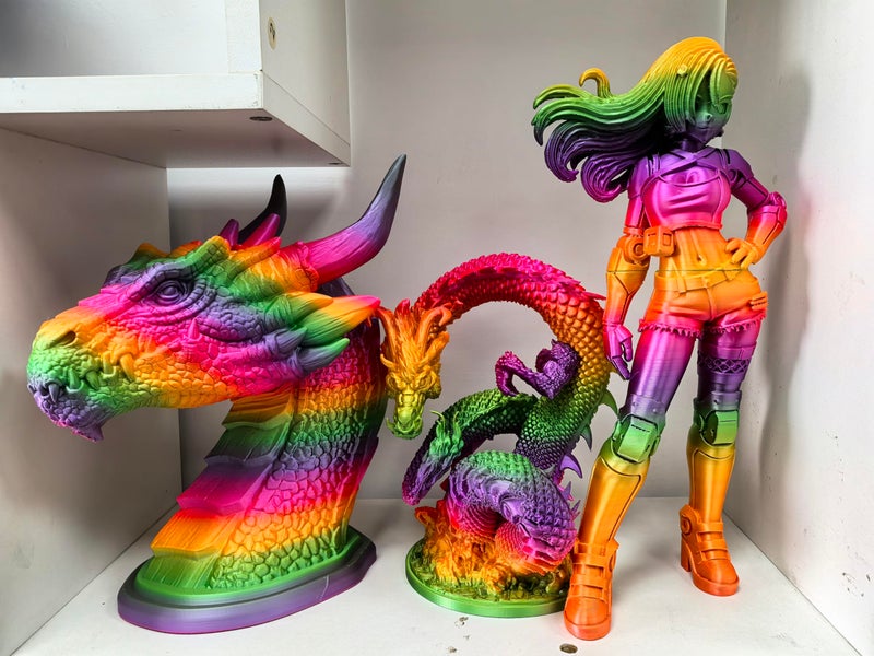 Stronghero3D PLA 3D Printer Filament 1.75mm,Candy Silk Rainbow S3,Multi Color,Net Weight 1kg(2.2lbs) Accuracy +/-0.05mm - Image 2
