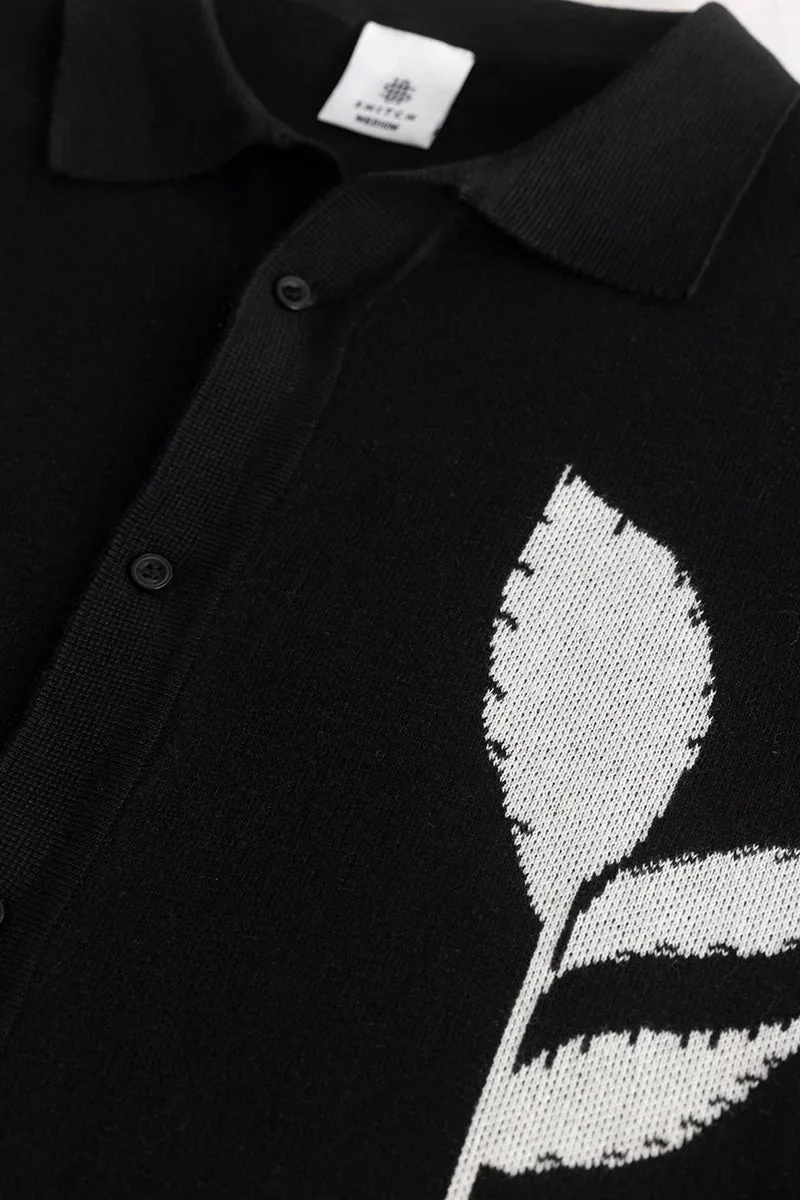 سنيتش قميص بلاوماليف أسود محبوك