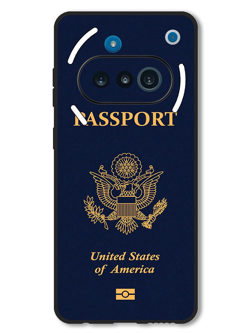 Theodor Case Compatible with Nothing Phone 3a Protection Shockproof Bumper Cover Usa Passport - Image 1