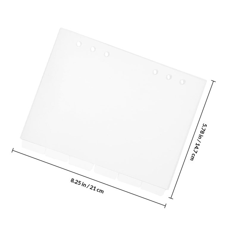 A5 Acrylic Binder Dividers with Tabs 6 Hole Page Dividers for Document Organization Office School - Image 3