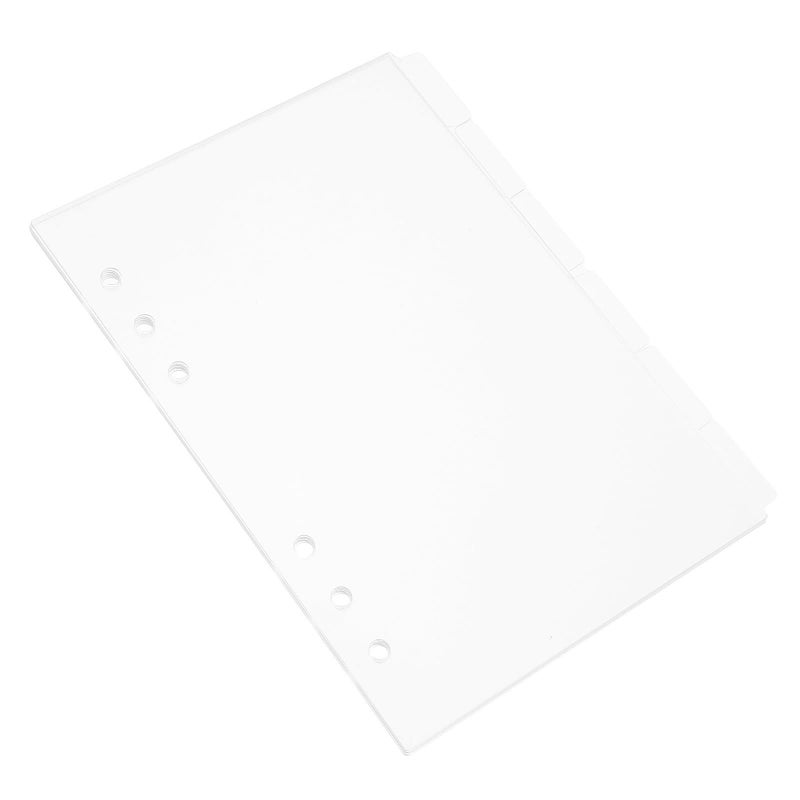 A5 Acrylic Binder Dividers with Tabs 6 Hole Page Dividers for Document Organization Office School - Image 2