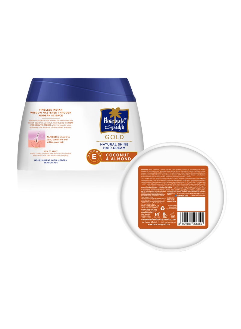 Parachute Gold Natural Shine Hair Cream With Almond And Coconut Pack Of 2 - Image 2