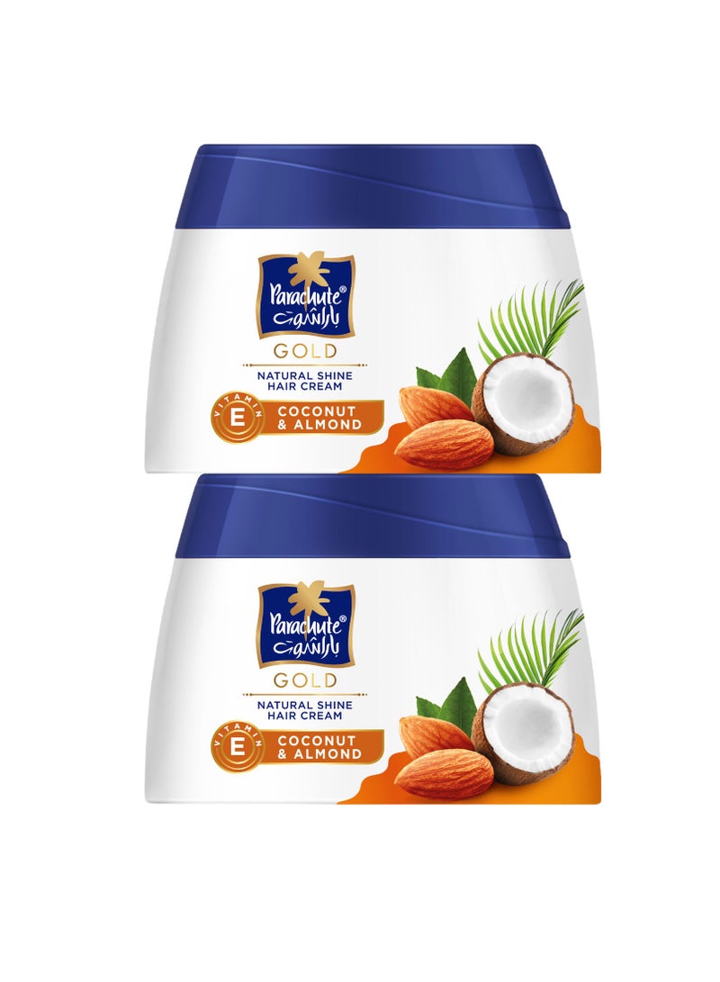 Parachute Gold Natural Shine Hair Cream With Almond And Coconut Pack Of 2 - Image 1