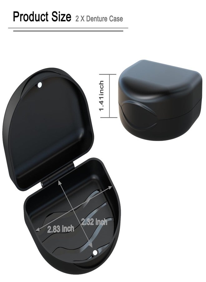 BVN Retainer Case Denture Case: BVN Orthodontic Dental Case, Slim Braces Case, Mouth Guard Case, Denture Box, Teeth Aligner Case, Night Guard Case Container Storage Holder Black - Image 2