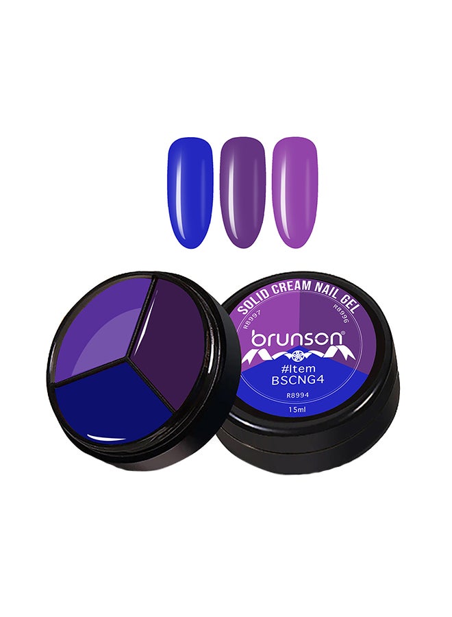 brunson 3Colors 3 in 1 Nail UV Gel Polish Cream Gel Nail Polish Soak off Solid Color Gel Nail Art Manicure Gel 15ml BSCNG4