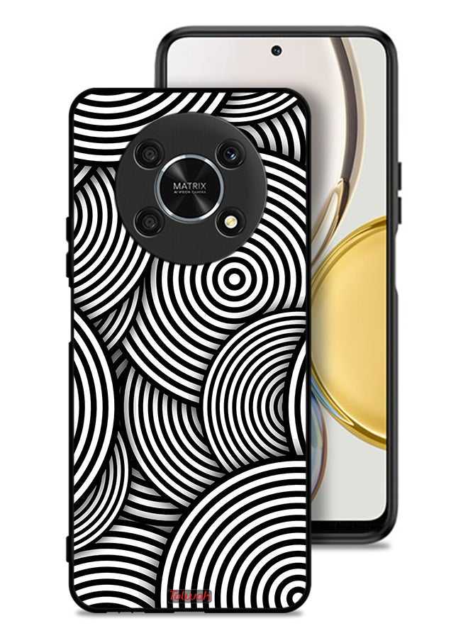 Tolwak Honor X9 5G Protective Case Cover Circles Illusion Pattern - Image 1